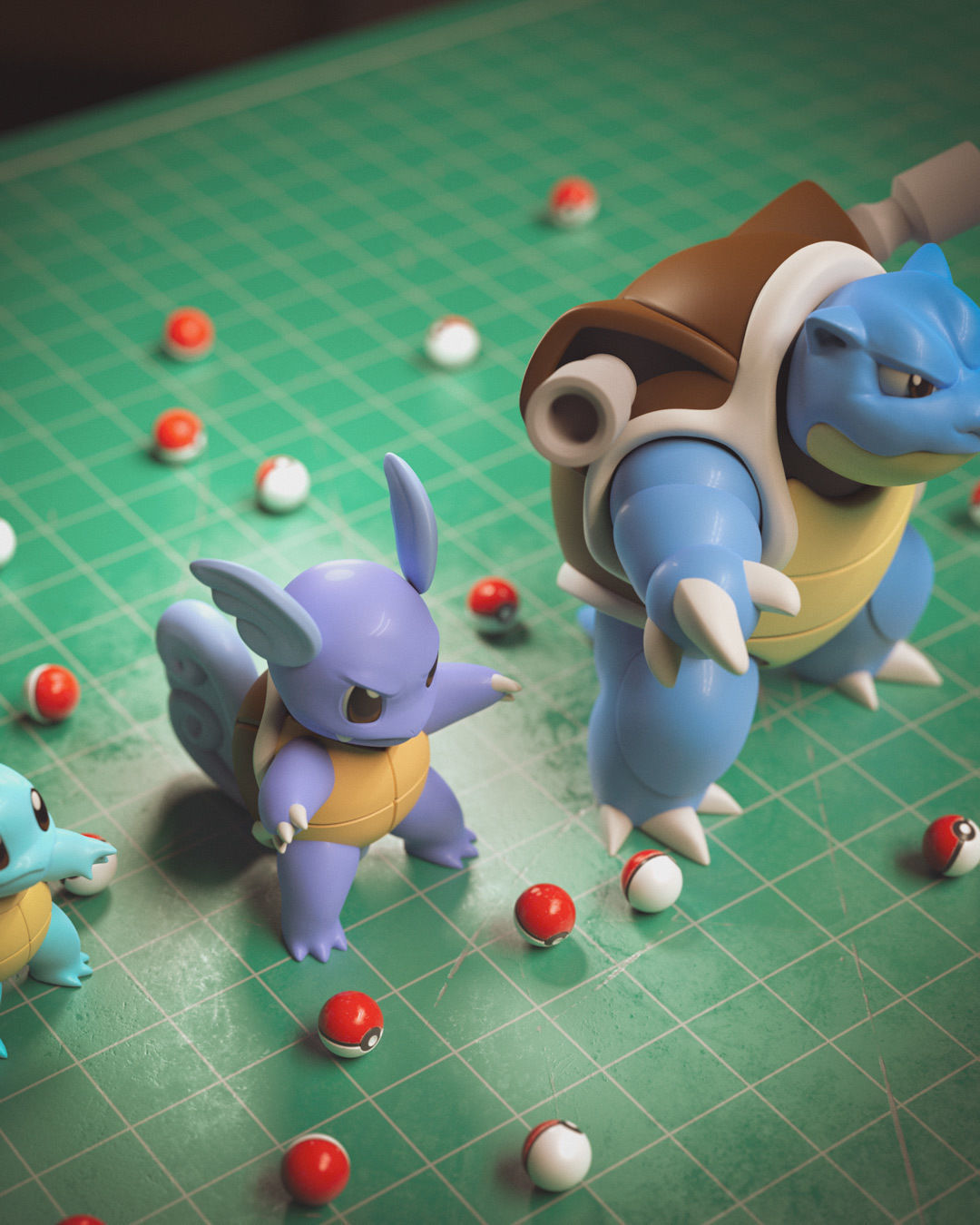 Wartortle pokemon toy 3D print model_2