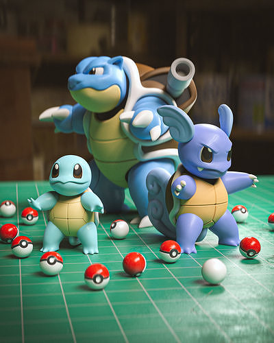 Wartortle pokemon toy 3D print model