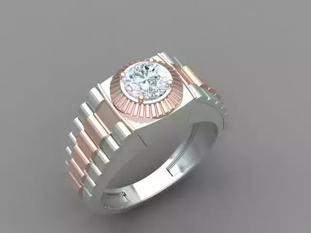 Diamond Men Ring with Watch strap