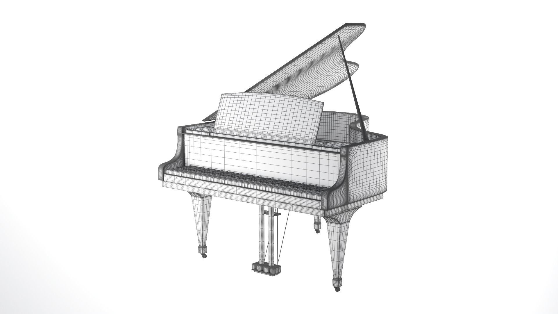 Shelly piano 3D model_3
