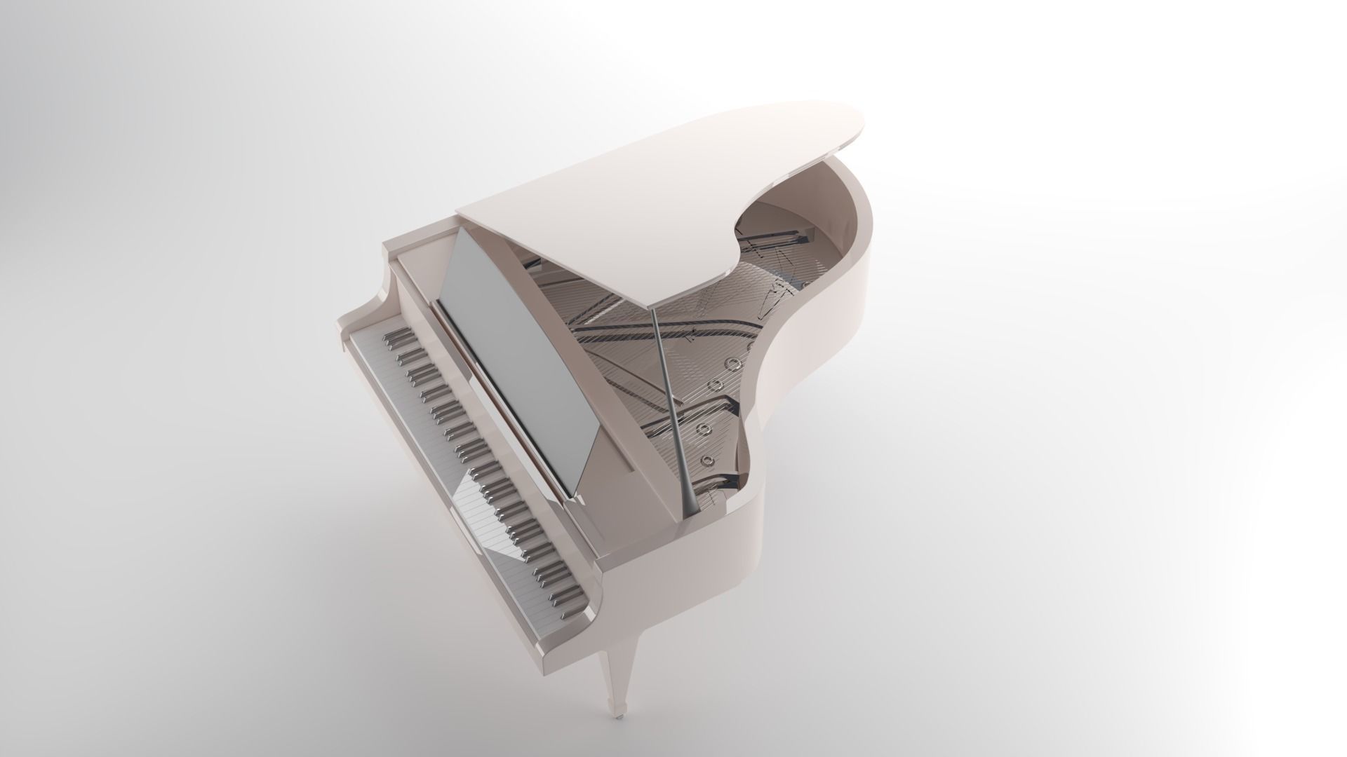 Shelly piano 3D model_1
