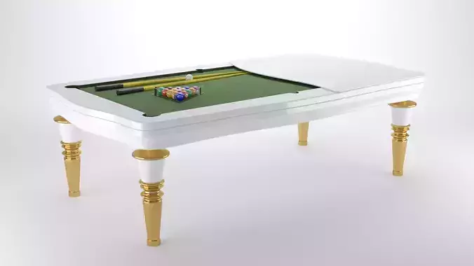 Sleek vintage pool table