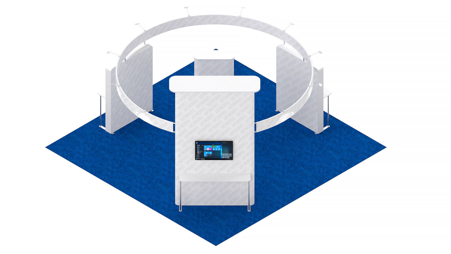 Exhibition booth 20x20ft 3DM023 3D model_7