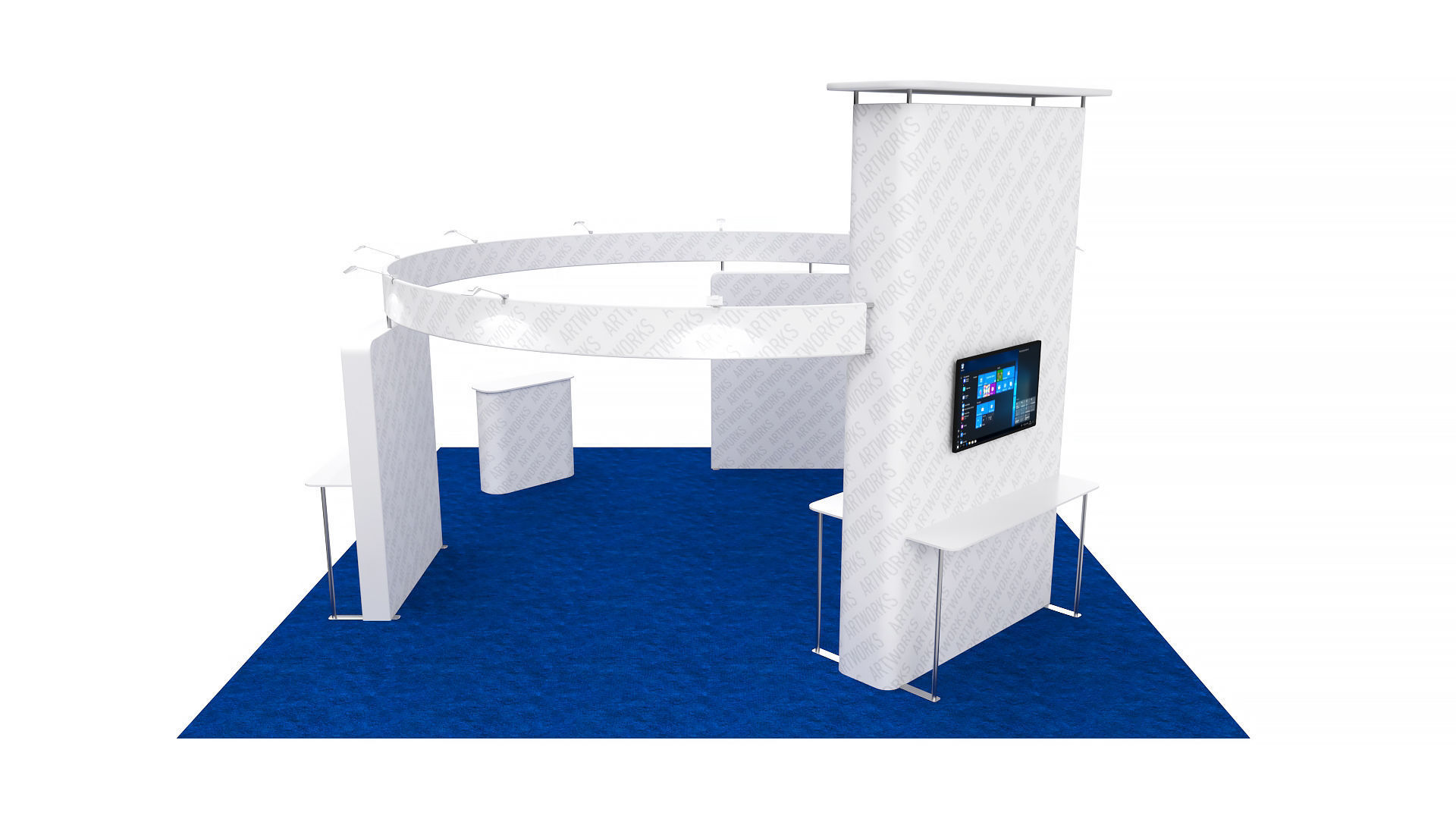 Exhibition booth 20x20ft 3DM023 3D model_4