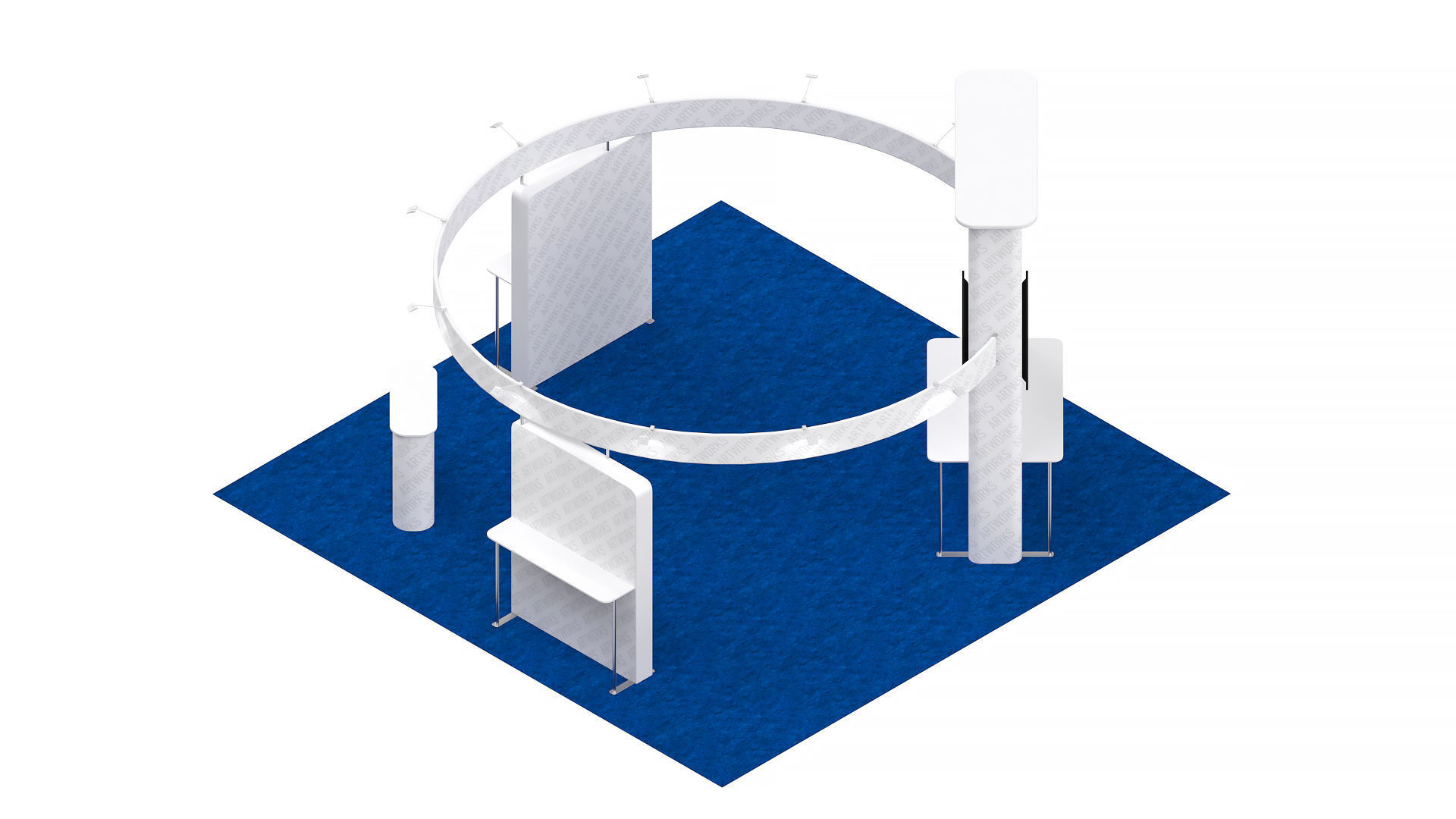 Exhibition booth 20x20ft 3DM023 3D model_6
