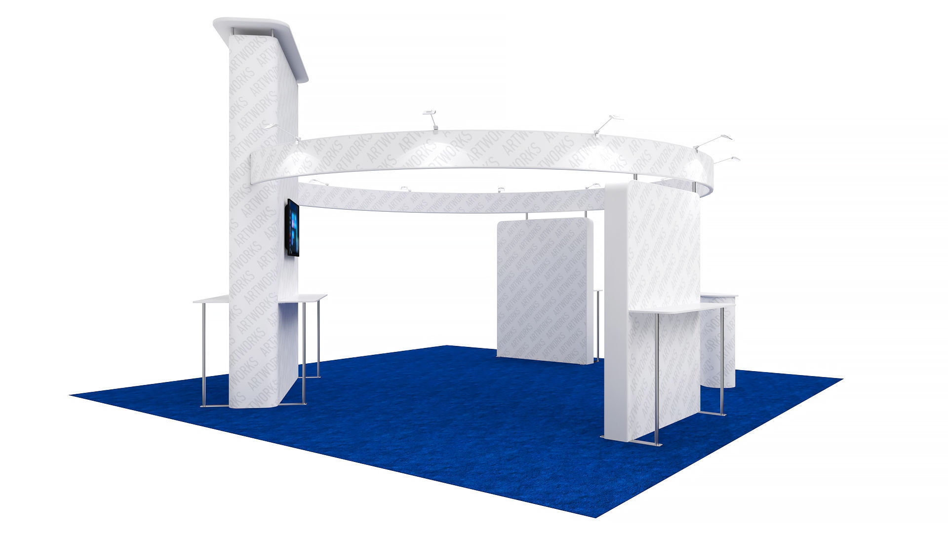 Exhibition booth 20x20ft 3DM023 3D model_3