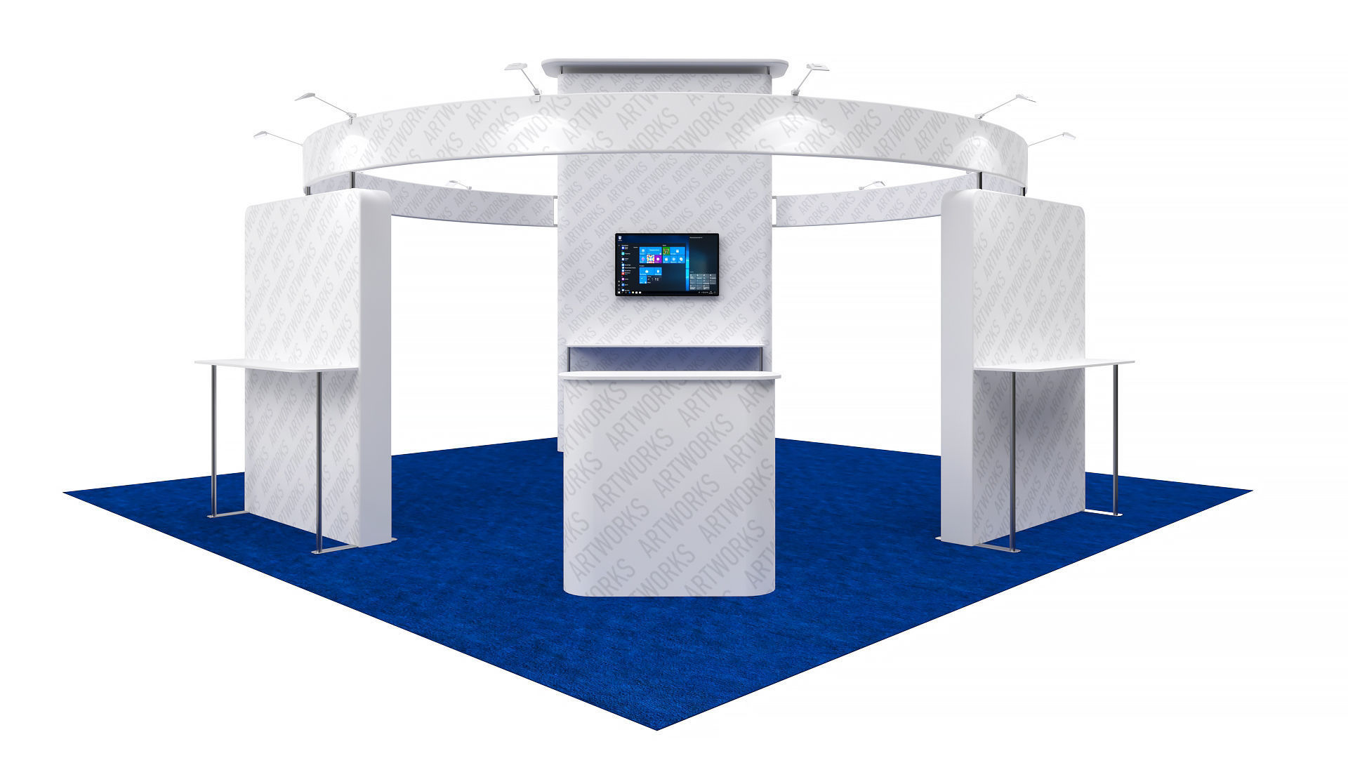 Exhibition booth 20x20ft 3DM023 3D model_2