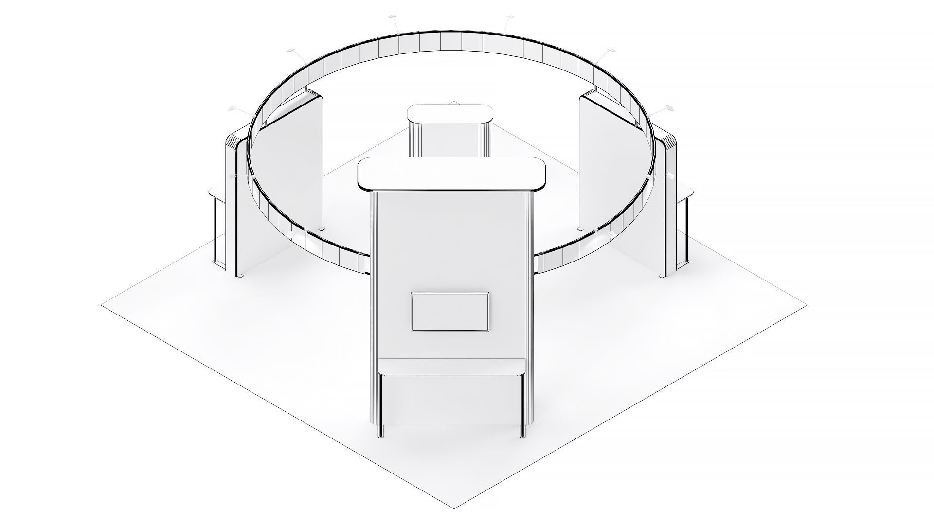 Exhibition booth 20x20ft 3DM023 3D model_8