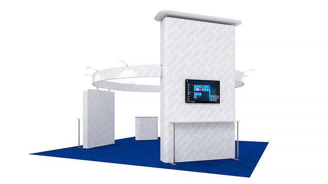 Exhibition booth 20x20ft 3DM023 3D model