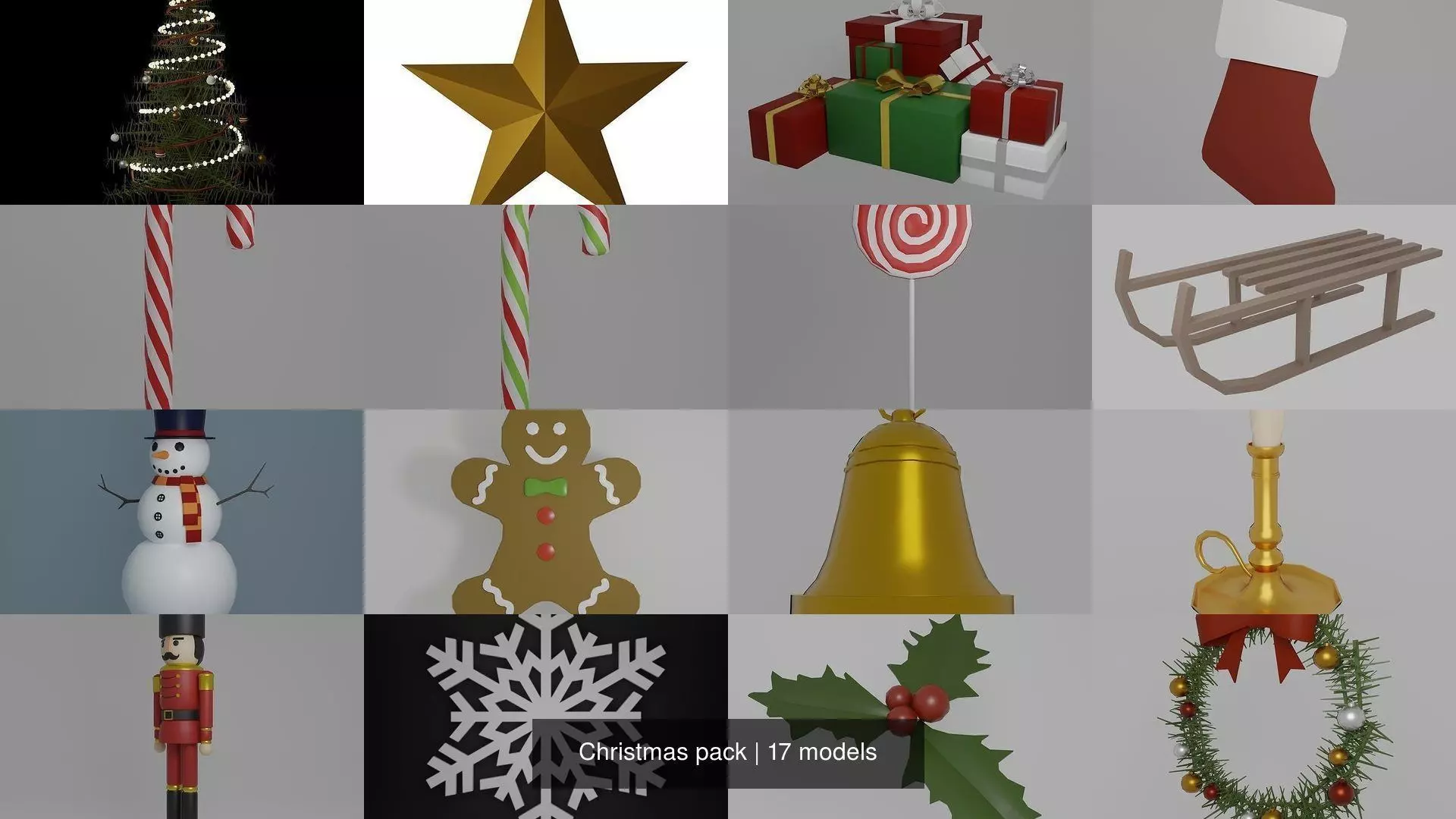 Christmas pack 3D Model Collection_1