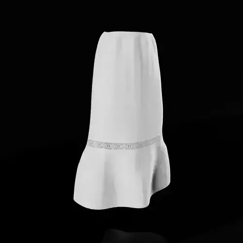 1890s Petticoat Low-poly 3D model