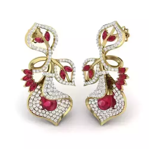 Women Earrings 3dm 1render detail