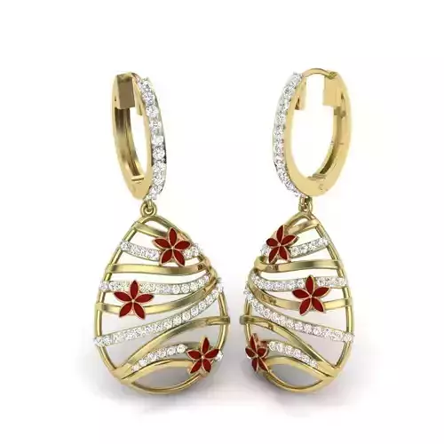 Women Earrings 3dm 1render detail