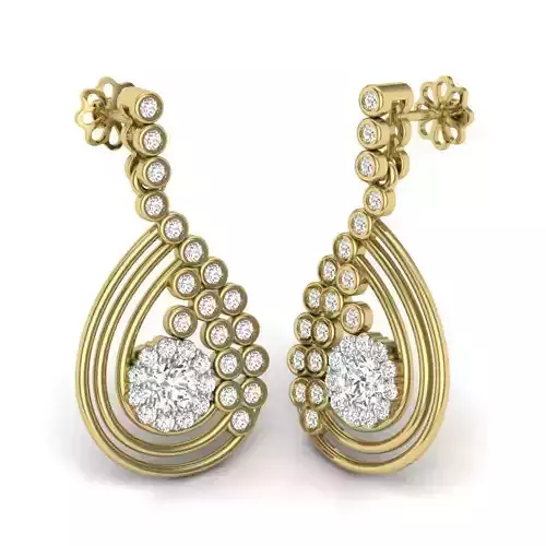 Women Earrings 3dm 1render detail