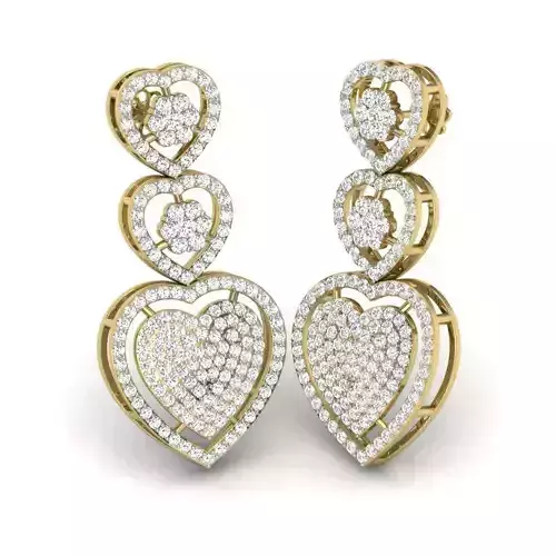 Women Earrings 3dm 1render detail