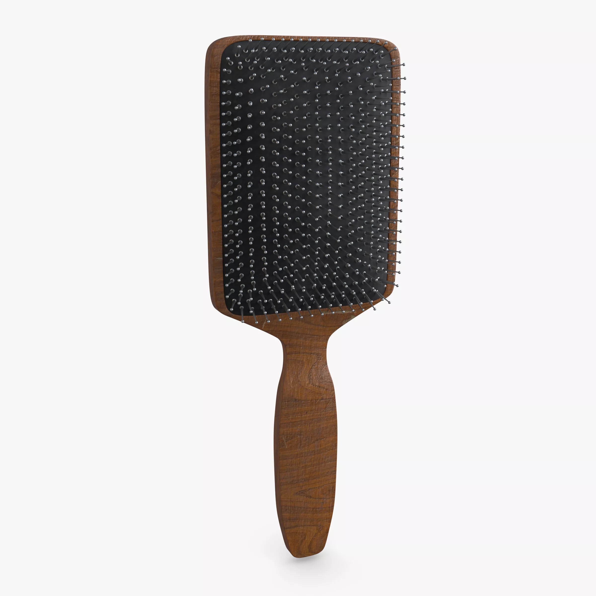 Hairbrush wooden hair brush Free 3D model
