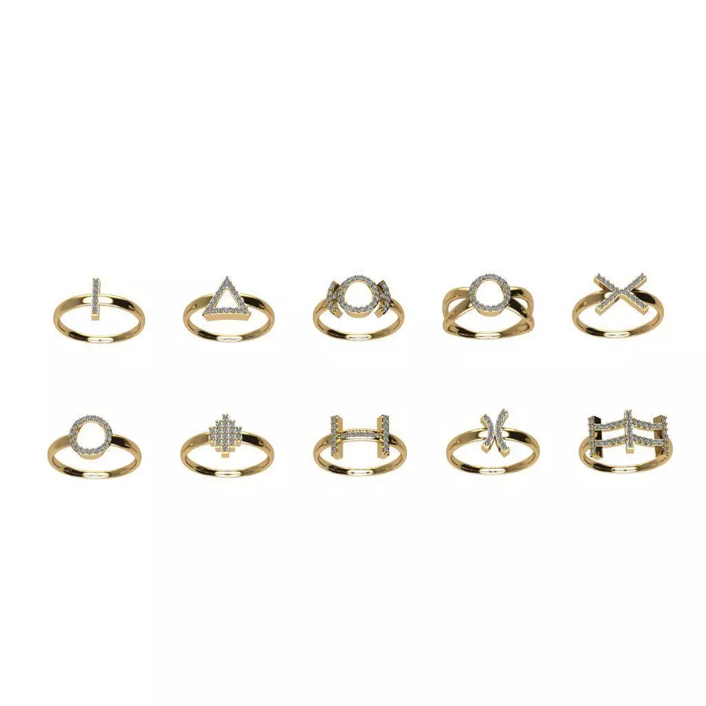 3D Model Collection 3D print italy 10 rings model tmtrmix01 _0