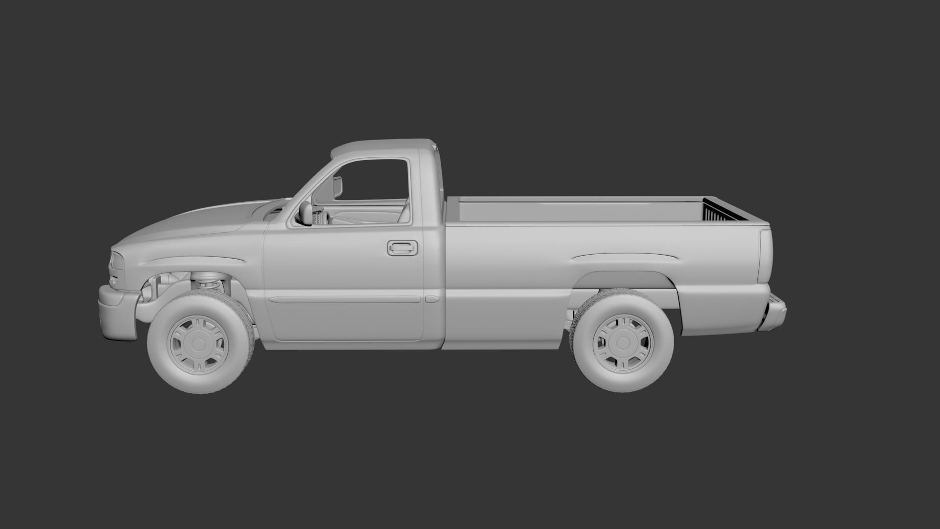 GMC Sierra Regular Cab 2003  3D print model_1