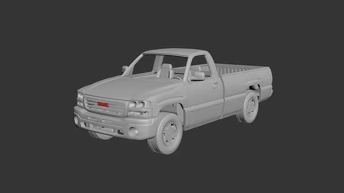 GMC Sierra Regular Cab 2003  3D print model