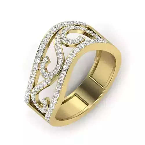 Women diamond ring 3dm 1render detail