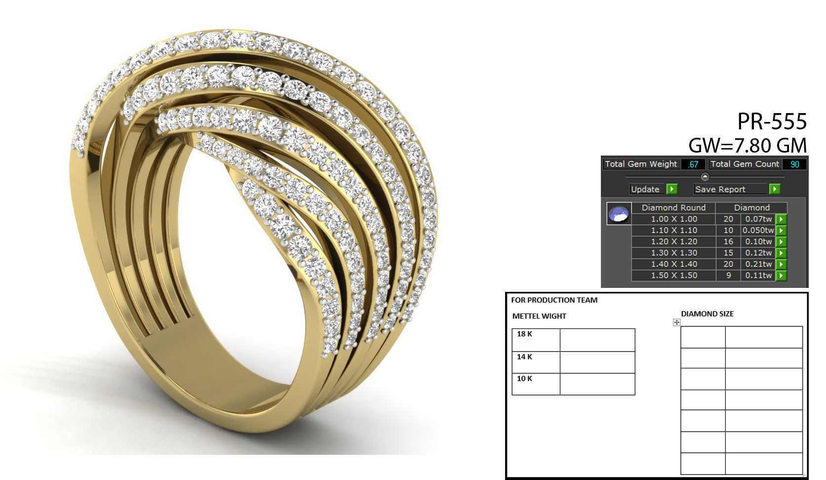 Women diamond ring 3dm 1render detail 3D print model_1