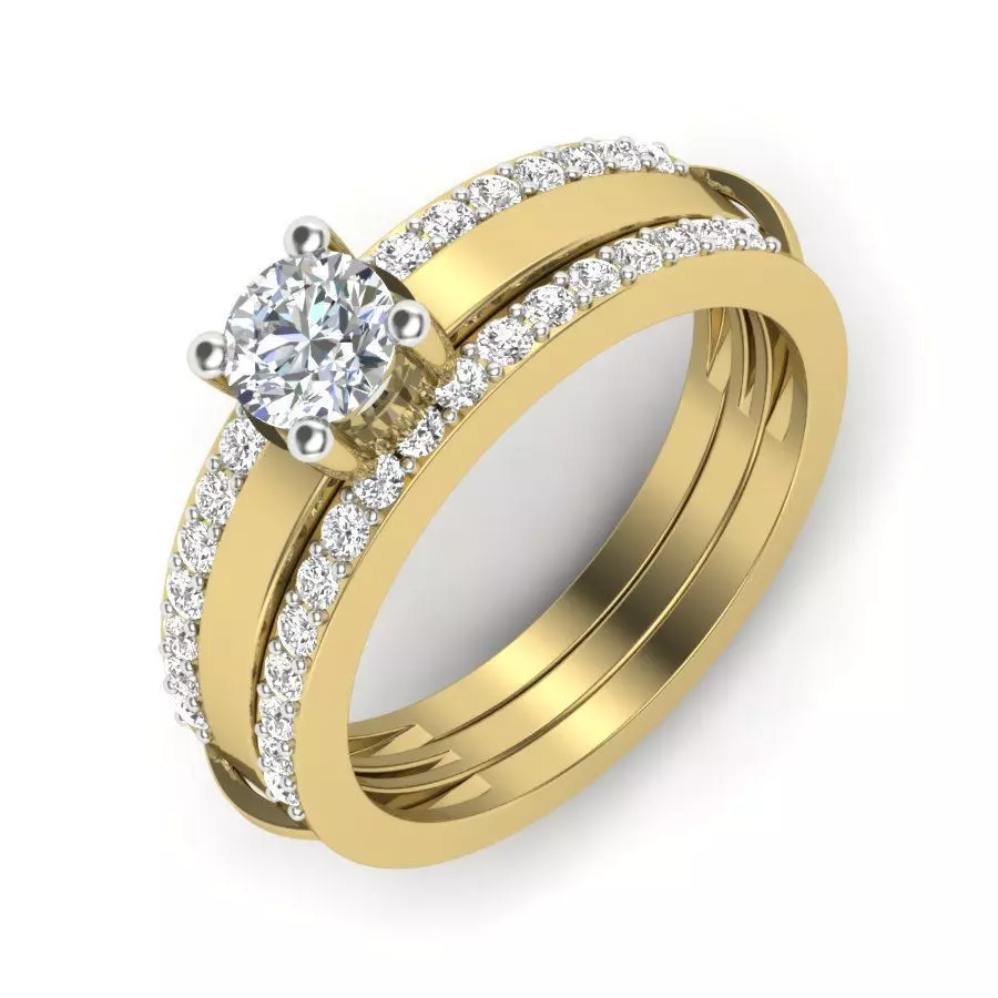 Women diamond ring 3dm 1render detail 3D print model_0