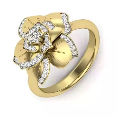 Women cocktail diamond ring 3dm 1render detail