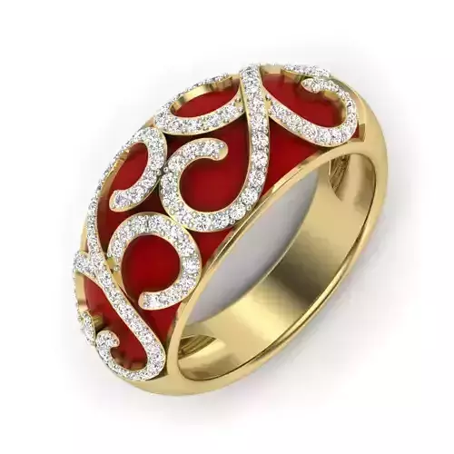 Women diamond ring 3dm 1render detail