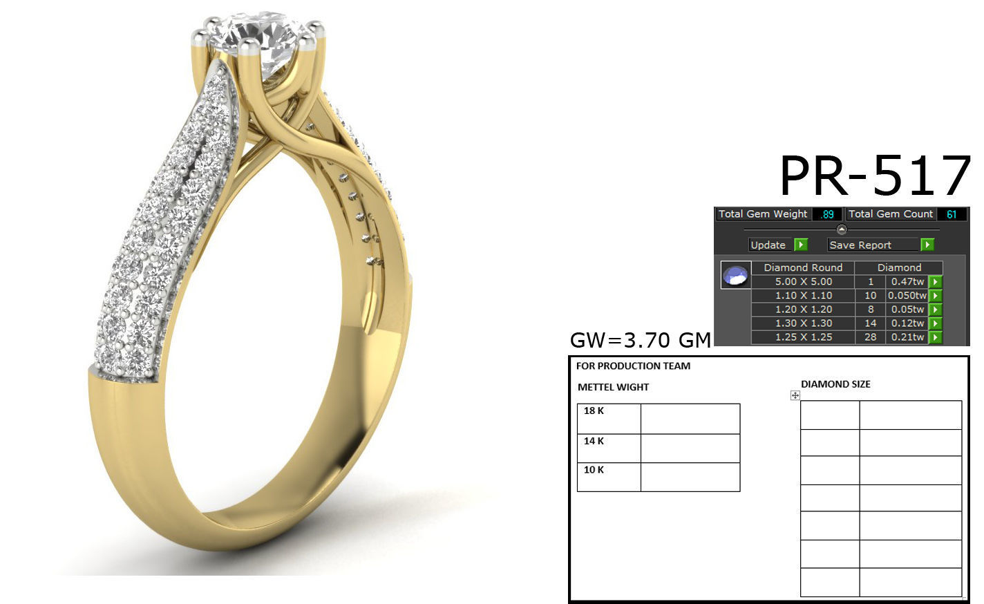 Women diamond ring 3dm 1render detail 3D print model_1