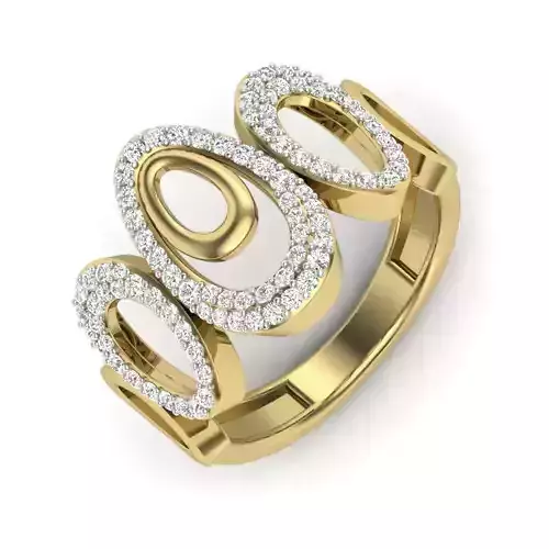 Women cocktail diamond ring 3dm 1render detail