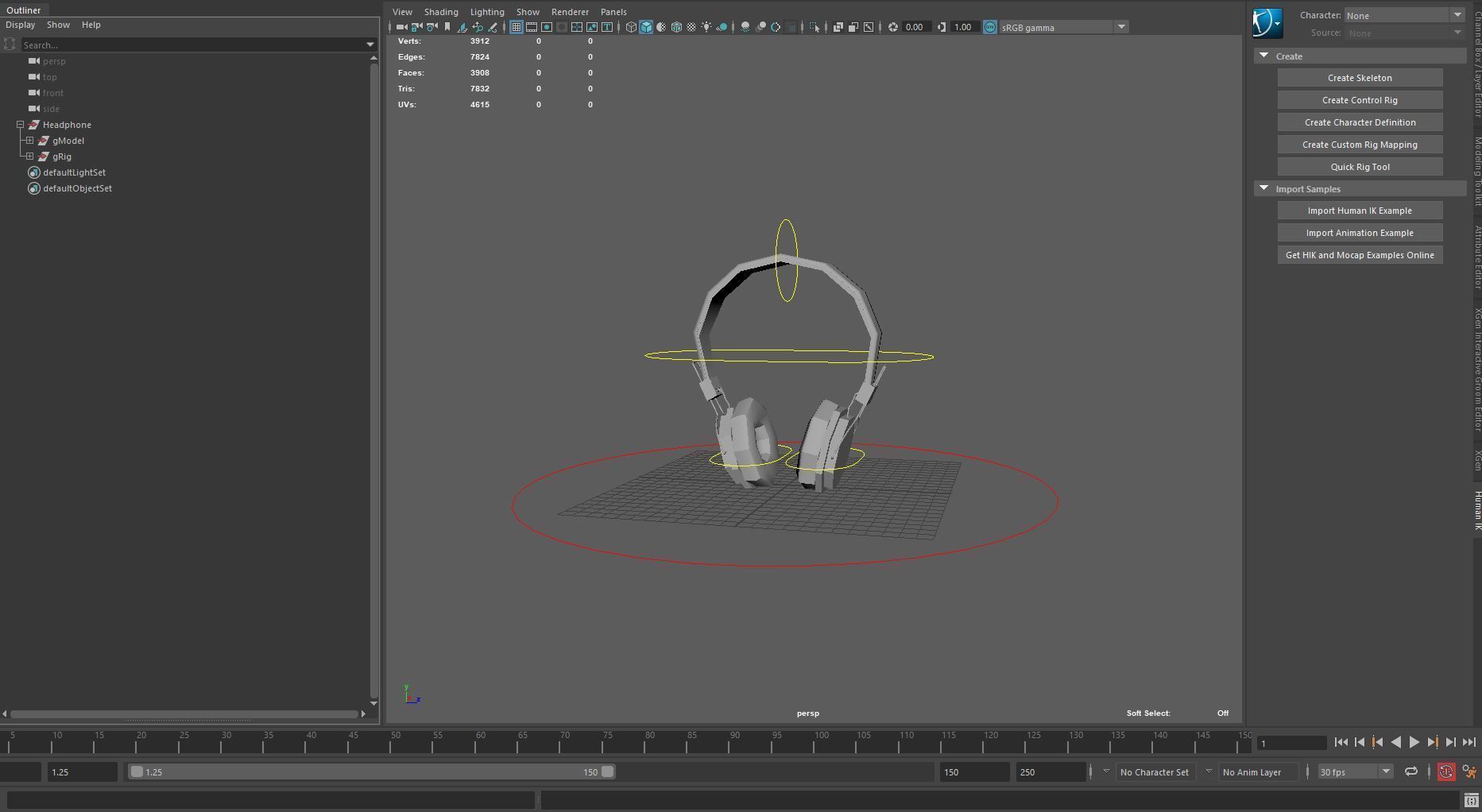 Headphone headphones 3D model_12