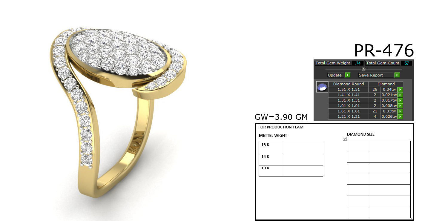 Women diamond ring 3dm 1render detail 3D print model_1