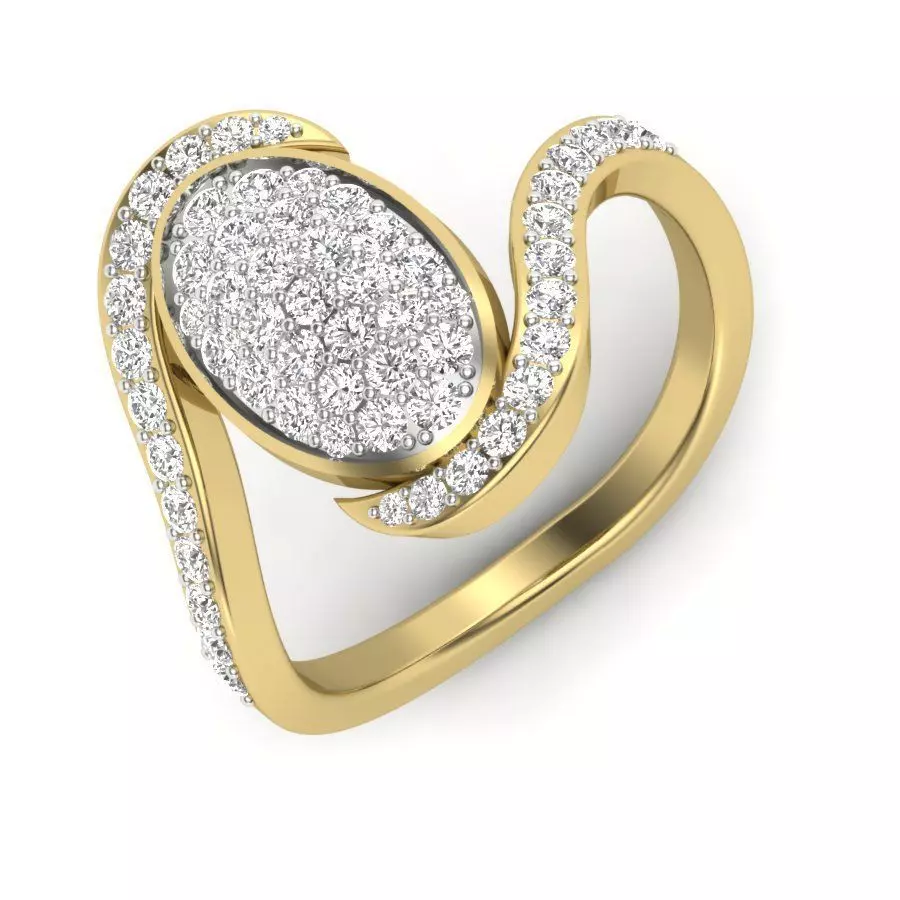 Women diamond ring 3dm 1render detail 3D print model_0