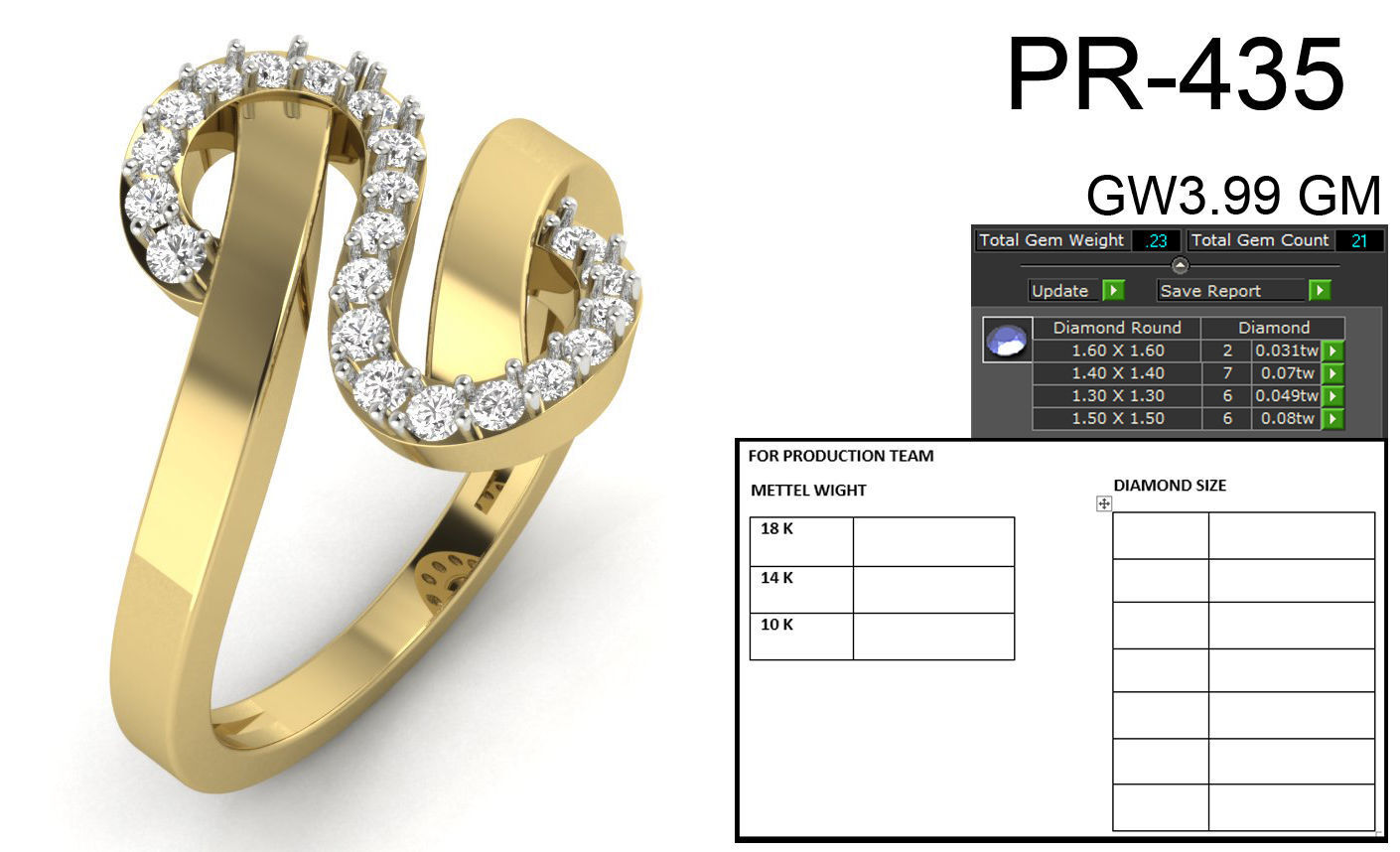 Women diamond ring 3dm 1render detail 3D print model_1