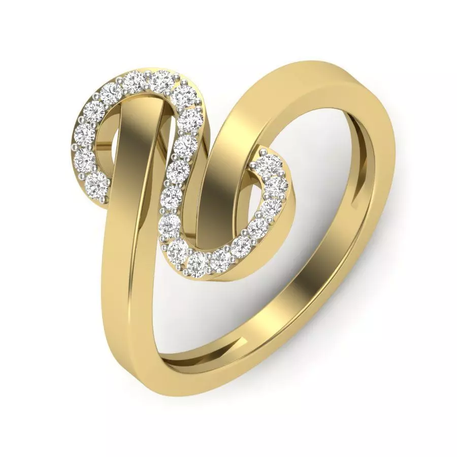 Women diamond ring 3dm 1render detail 3D print model_0