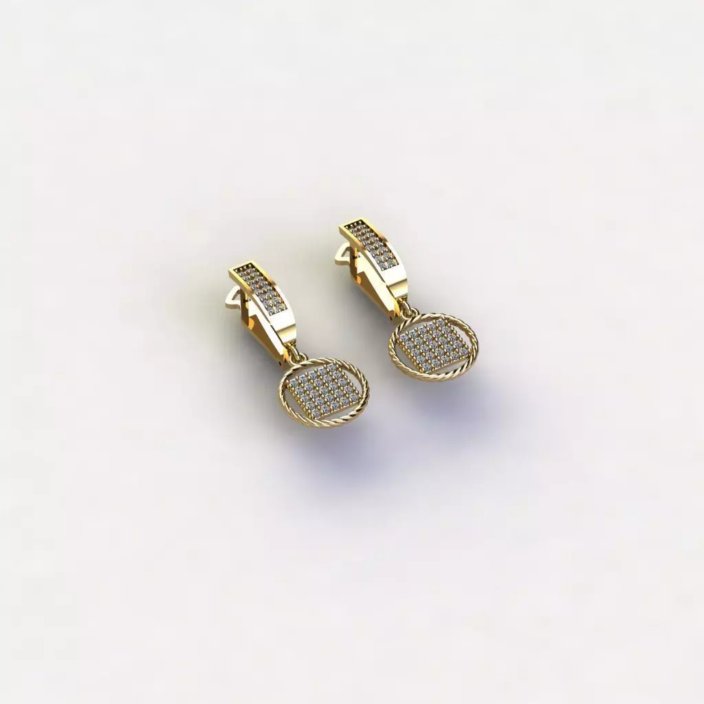 engagement earrings 3D Model Collection 3D print model tmtr74 3D print model_0