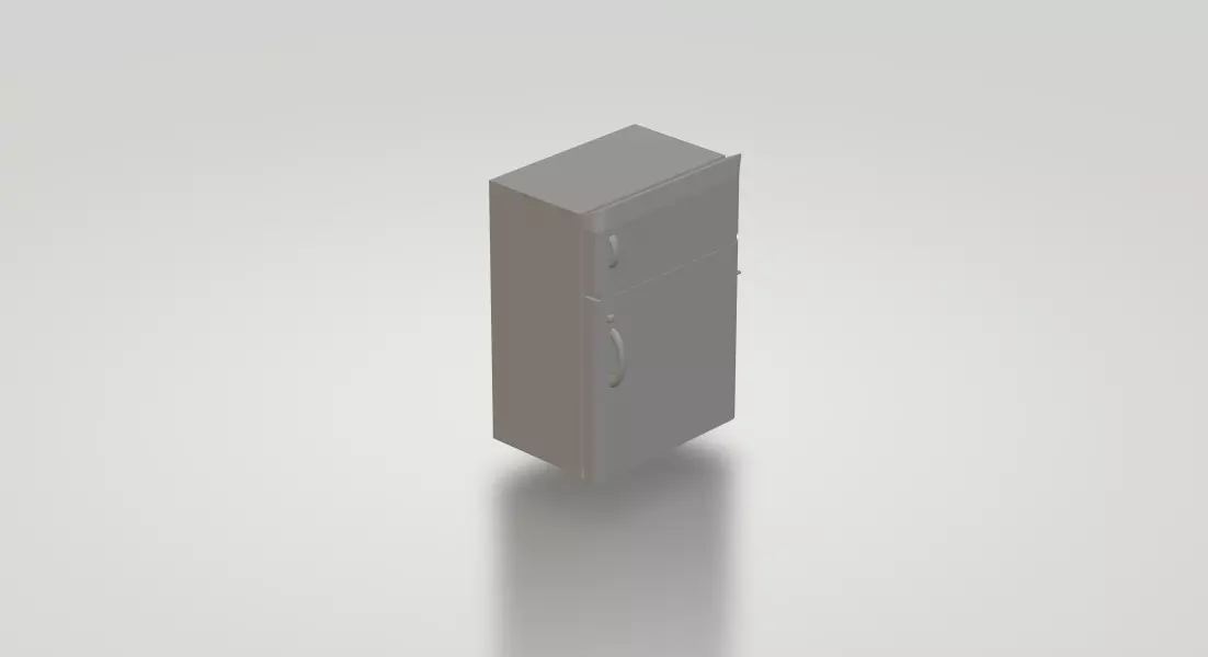 Fridger refrigerator 3D model_0