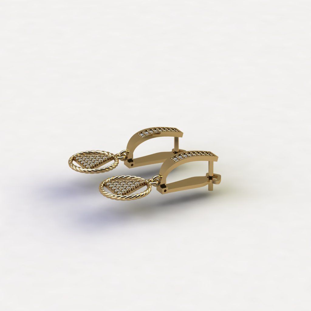 engagement earrings 3D Model Collection 3D print model tmtr75 3D print model_1