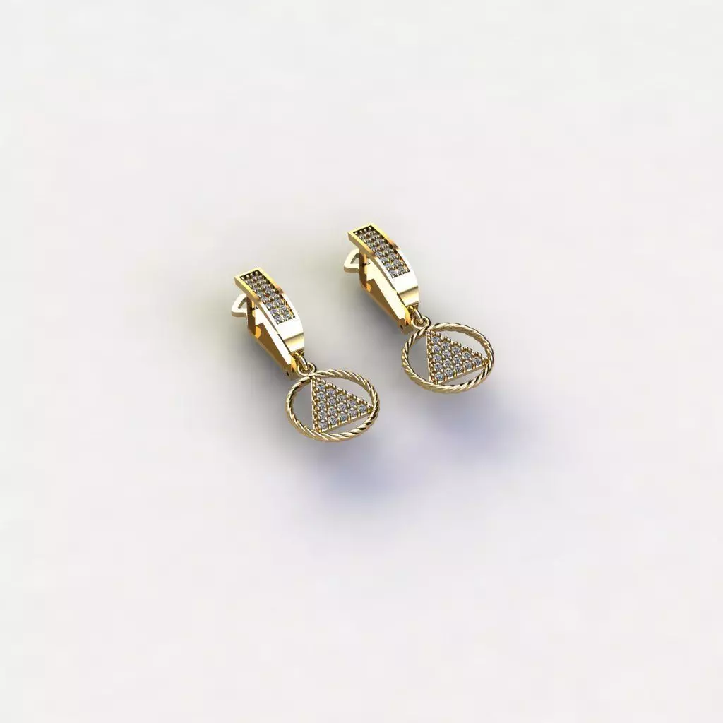 engagement earrings 3D Model Collection 3D print model tmtr75 3D print model_0