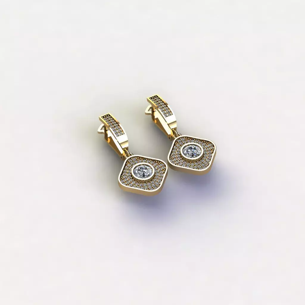 engagement earrings 3D Model Collection 3D print model tmtr76 3D print model_0