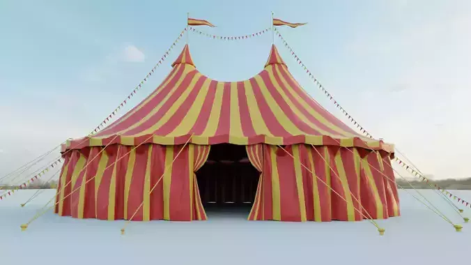 circus tent 3D model