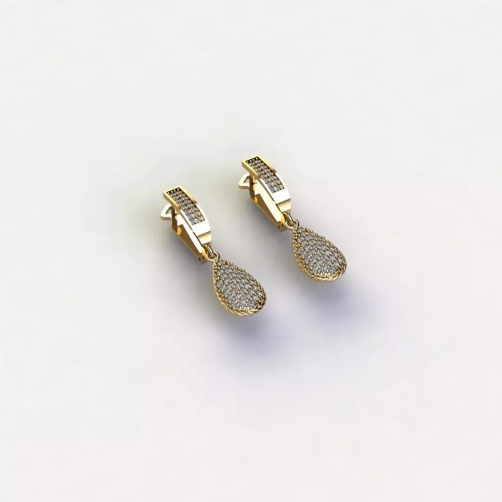 engagement earrings 3D Model Collection 3D print model tmtr79 3D print model_0