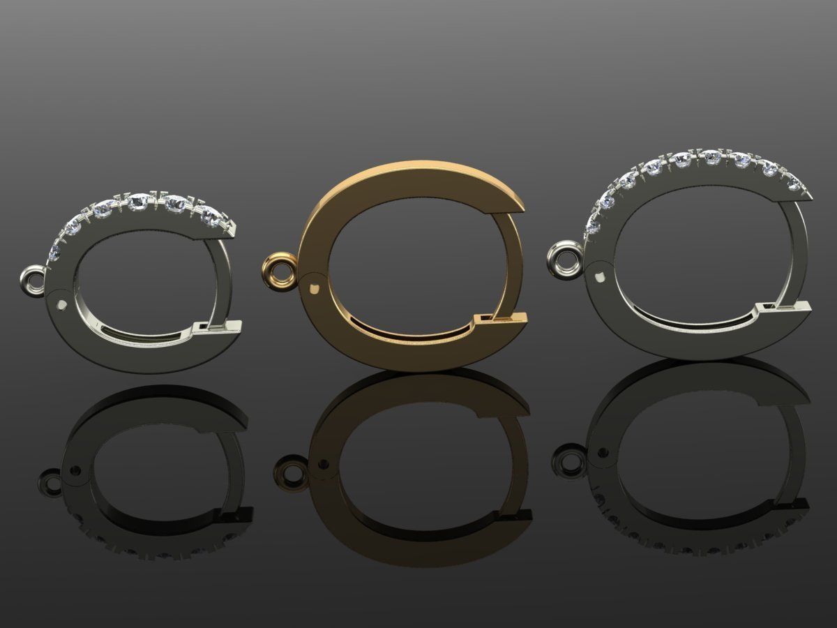 lock for earrings 8 3D print model_1