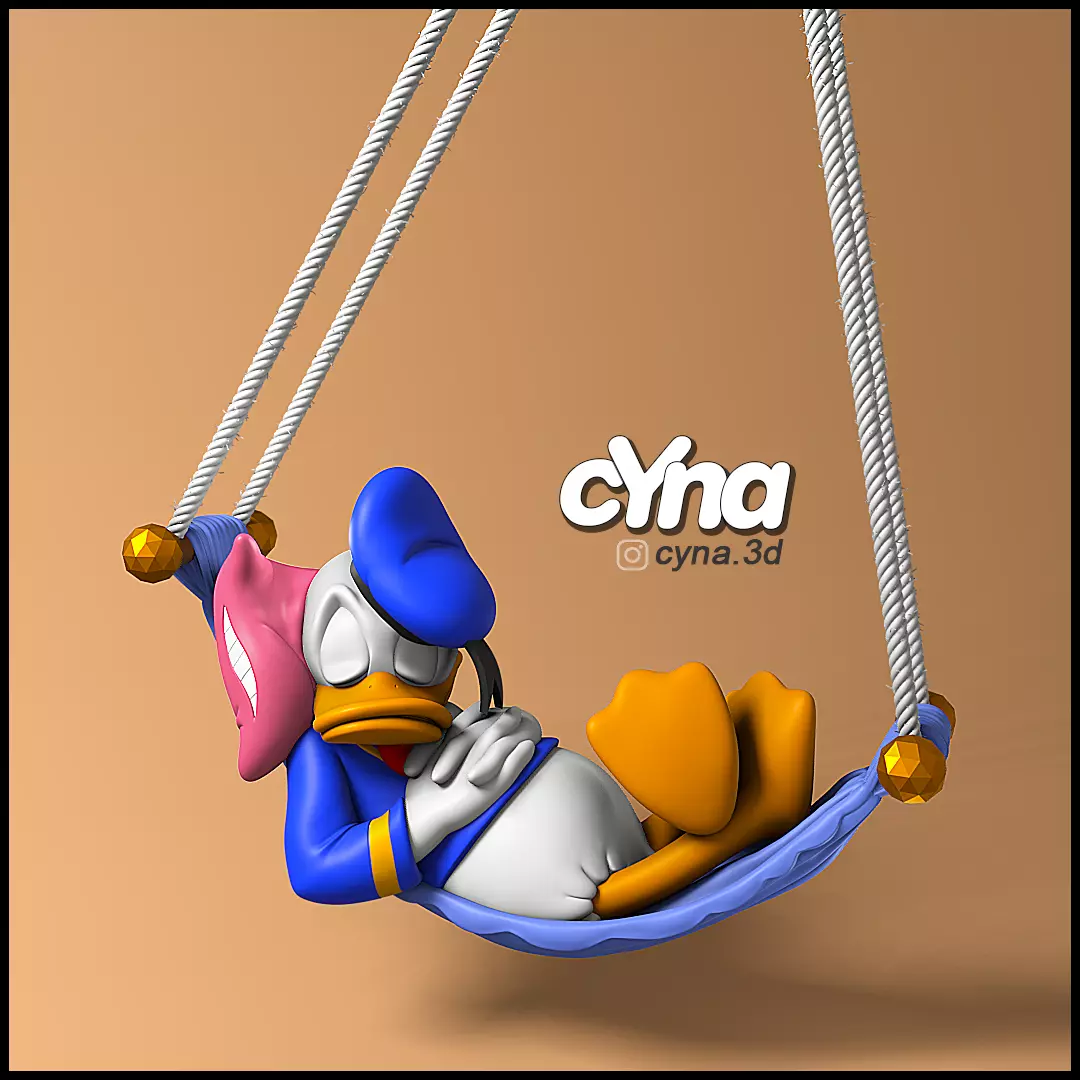 Donald Duck Sleeping 3D print model_0