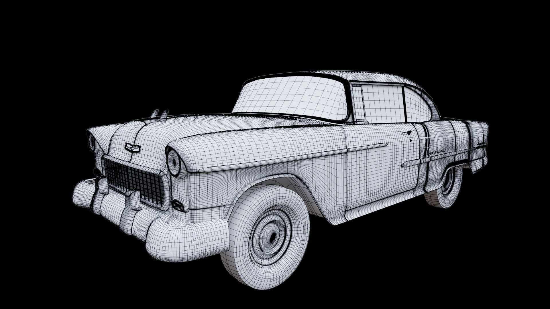 Chevrolet Bel Air 1955 3D model_14