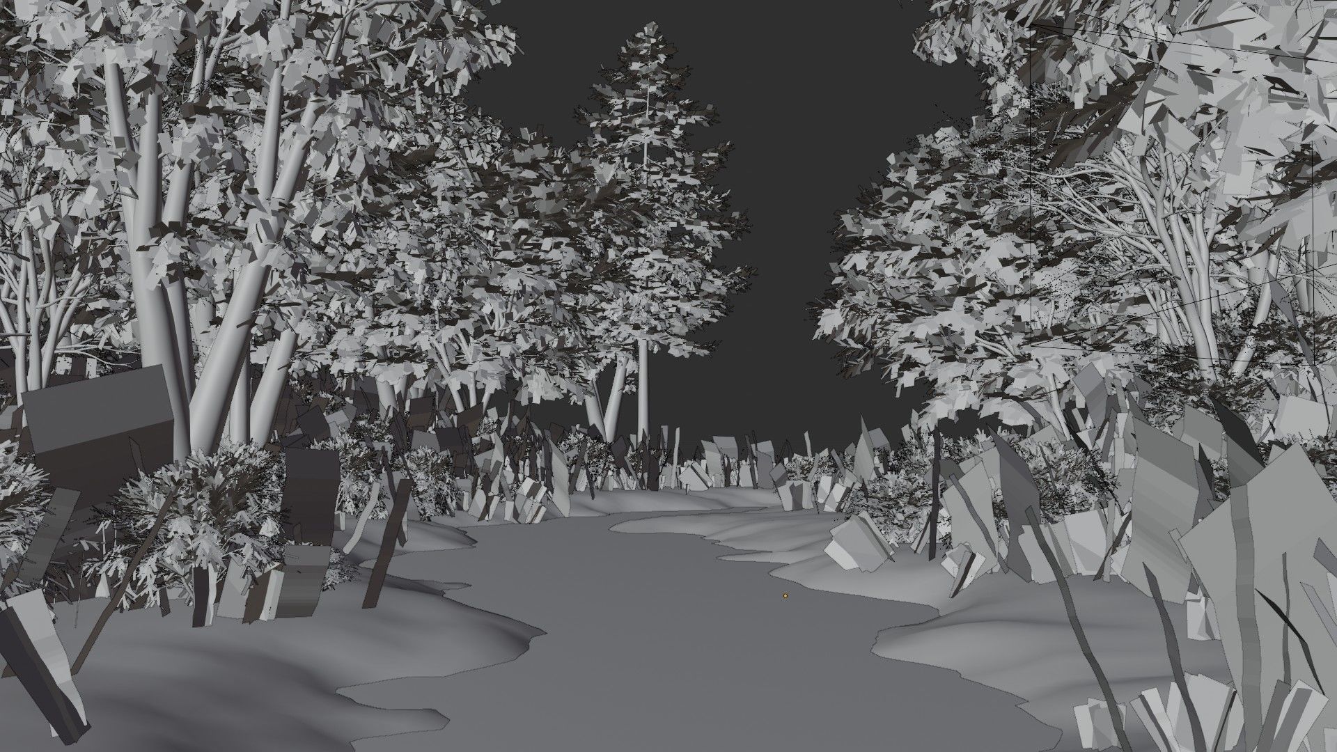 river in woods 3D model_8