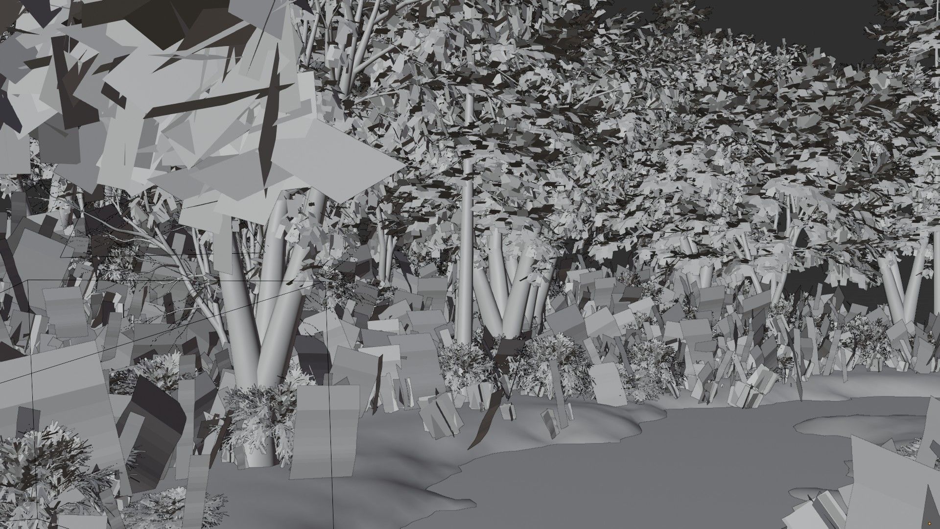 river in woods 3D model_9