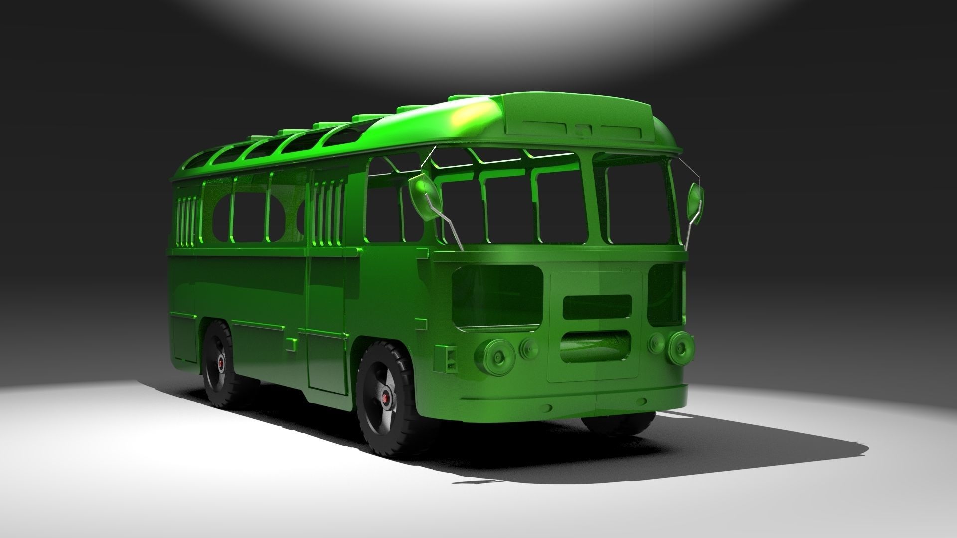 Bus PAZ 672 3D print model_3