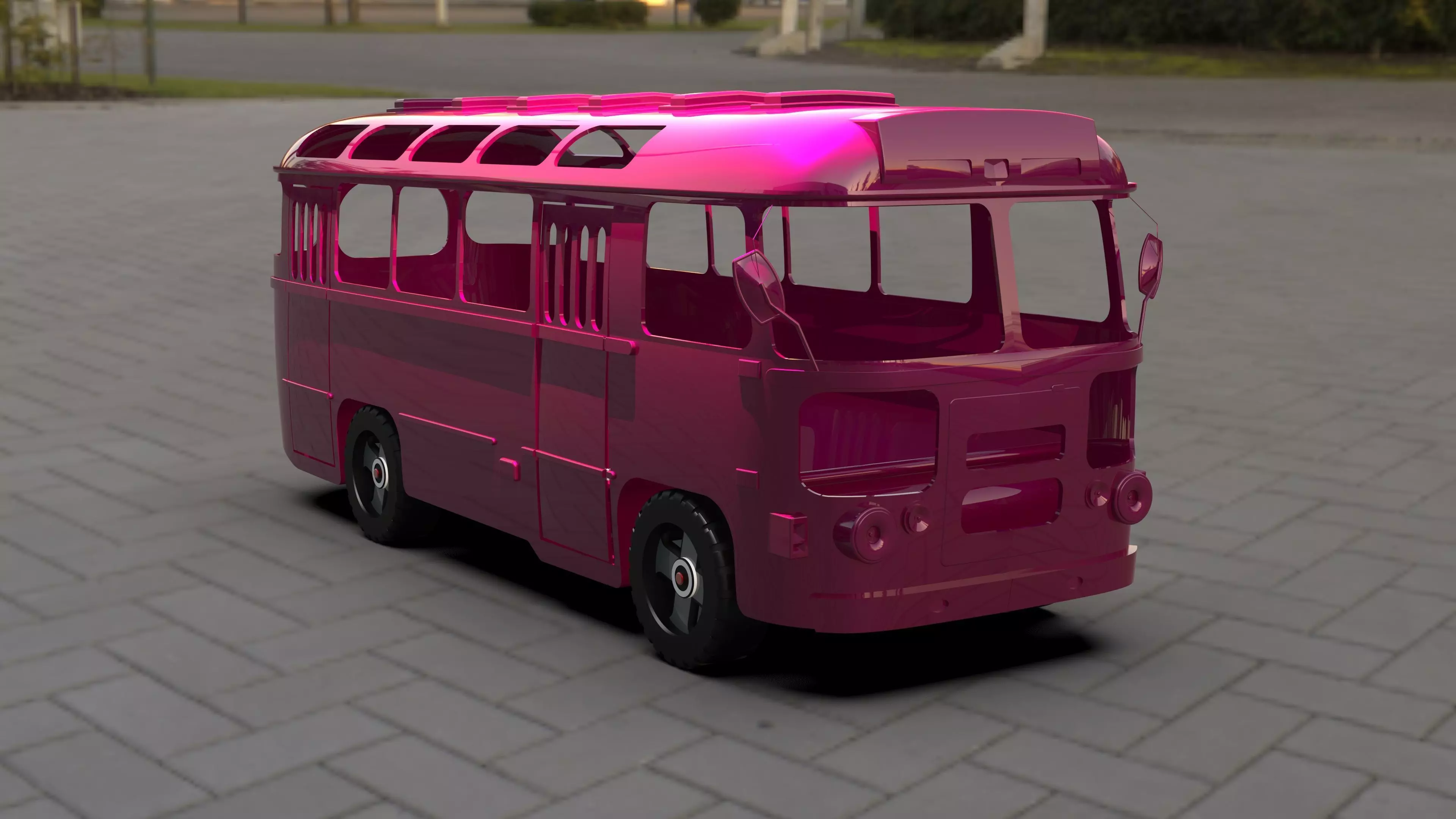 Bus PAZ 672 3D print model_0