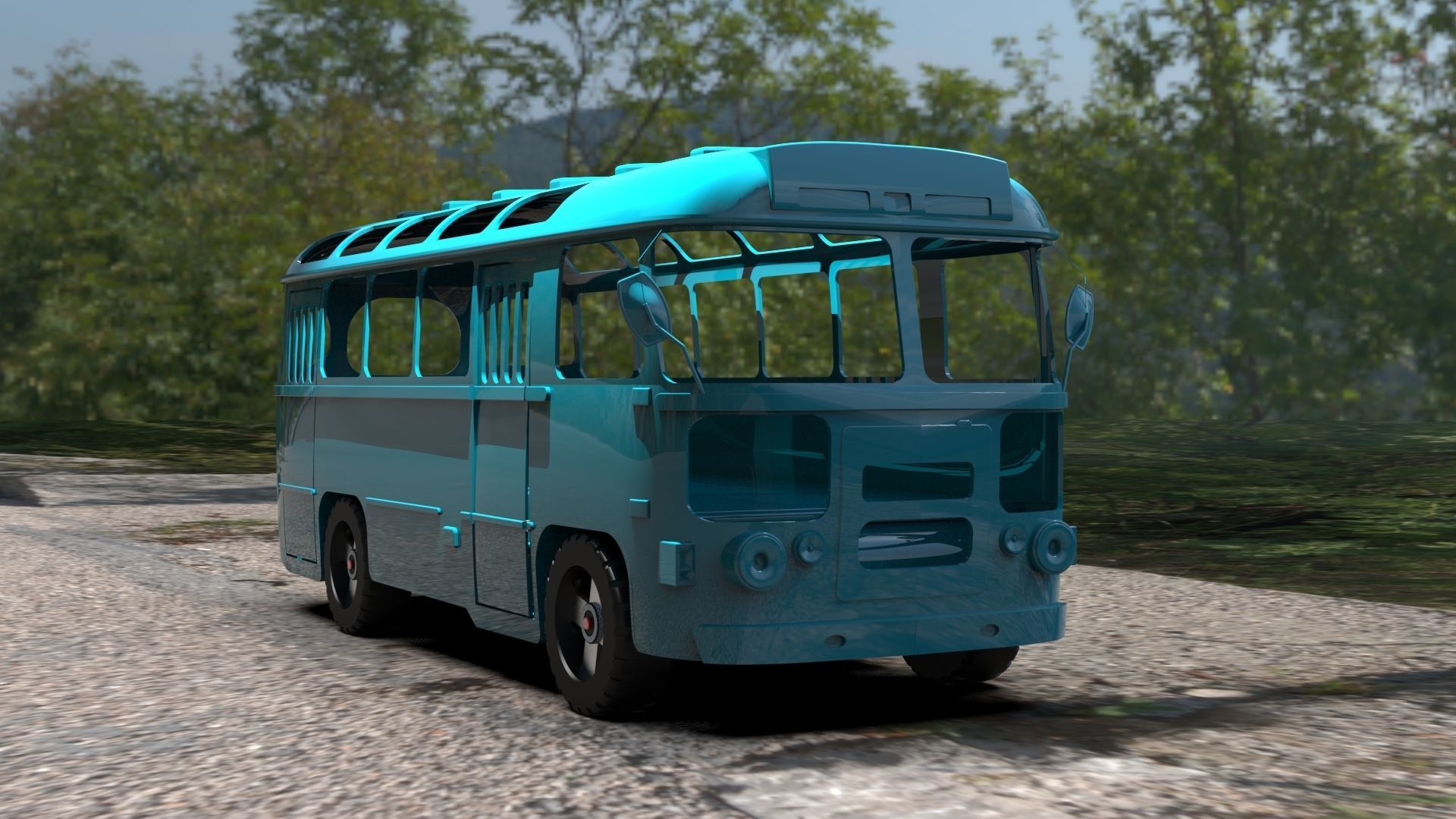 Bus PAZ 672 3D print model_4